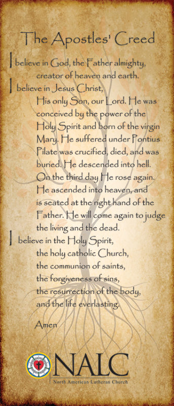 Traditional Series: The Apostles Creed | LutheranBanners.com